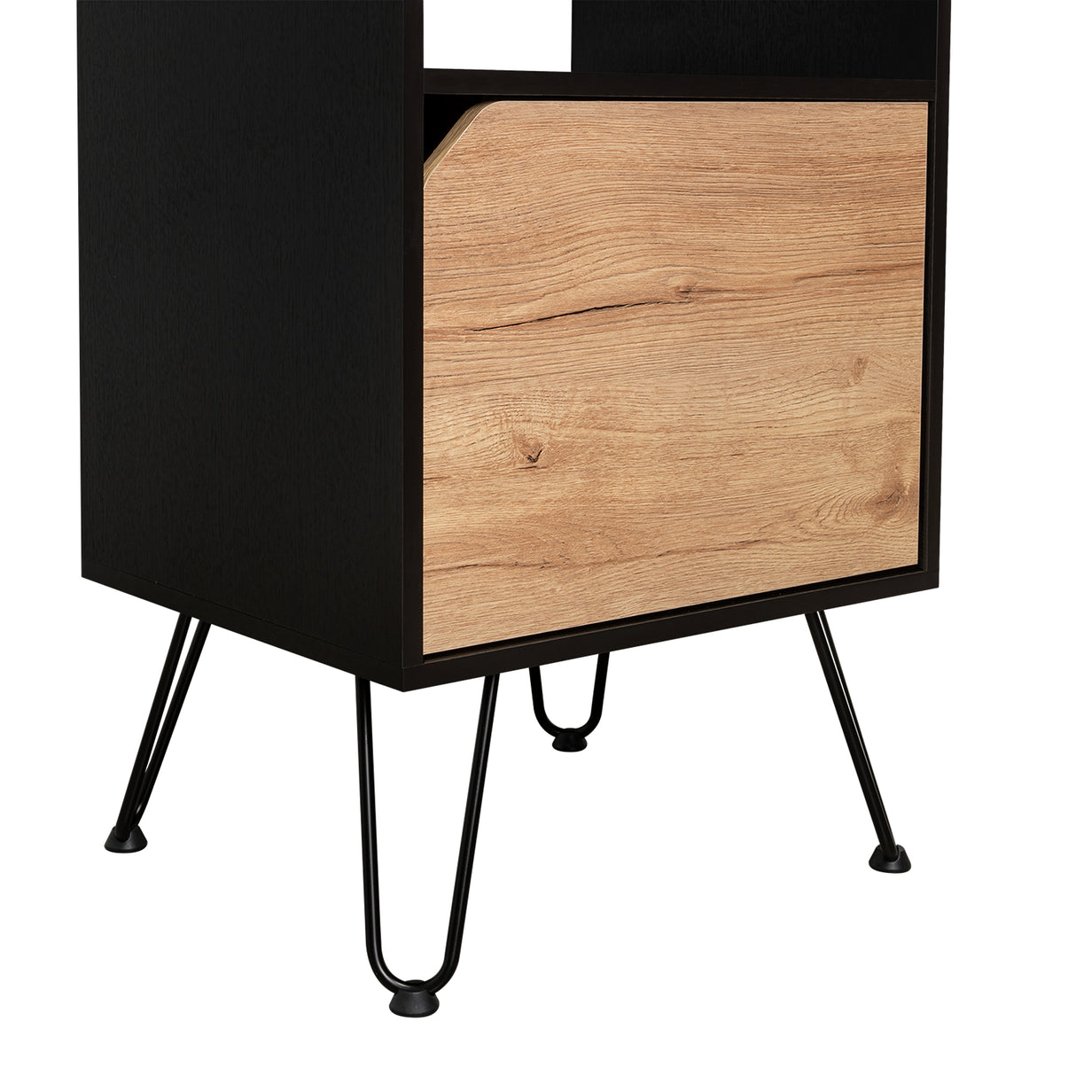 Biblioteca Stamford Wengue 48.3x170cm con Cuatro Compartimientos y con Un Cajón - Bibliotecas | Bylmo