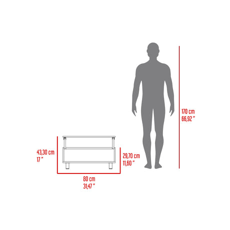 Mesa de Centro Coñac 80x29cm Rectangular Transformable Con Patas - Mesas | Bylmo