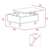Mesa de Centro Coñac 80x29cm Rectangular Transformable Con Patas - Mesas | Bylmo
