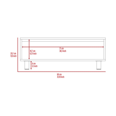 Mesa de Centro Coñac 80x29cm Rectangular Transformable Con Patas - Mesas | Bylmo