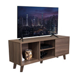 Rack de TV Cincinatti Coñac 115x50cm Para TV Hasta 45 Pulgadas con Un Cajón con Ranuras para Cables y con Patas - Muebles para TV | Bylmo