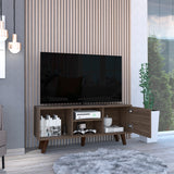 Rack de TV Cincinatti Coñac 115x50cm Para TV Hasta 45 Pulgadas con Un Cajón con Ranuras para Cables y con Patas - Muebles para TV | Bylmo