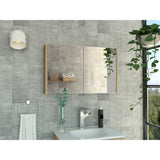 Gabinete de Baño 80 C Duna 80x50cm Rectangular con Espejo y con Un Entrepaño - Gabinetes | Bylmo