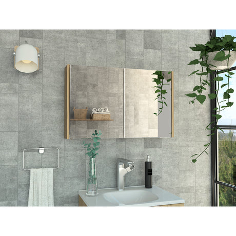 Gabinete de Baño 80 C Duna 80x50cm Rectangular con Espejo y con Un Entrepaño - Gabinetes | Bylmo