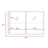 Gabinete de Baño 80 C Duna 80x50cm Rectangular con Espejo y con Un Entrepaño - Gabinetes | Bylmo