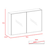 Gabinete de Baño 80 C Duna 80x50cm Rectangular con Espejo y con Un Entrepaño - Gabinetes | Bylmo