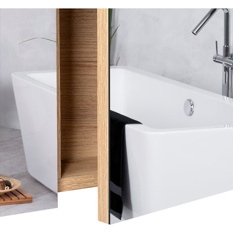 Gabinete de Baño 80 C Duna 80x50cm Rectangular con Espejo y con Un Entrepaño - Gabinetes | Bylmo