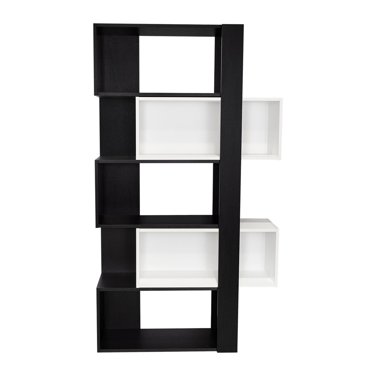 Biblioteca Transformable Cubo Beijing Wengue 70 cm con Módulos Flotantes y Entrepaños - Bibliotecas | Bylmo