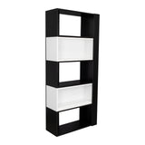 Biblioteca Transformable Cubo Beijing Wengue 70 cm con Módulos Flotantes y Entrepaños - Bibliotecas | Bylmo