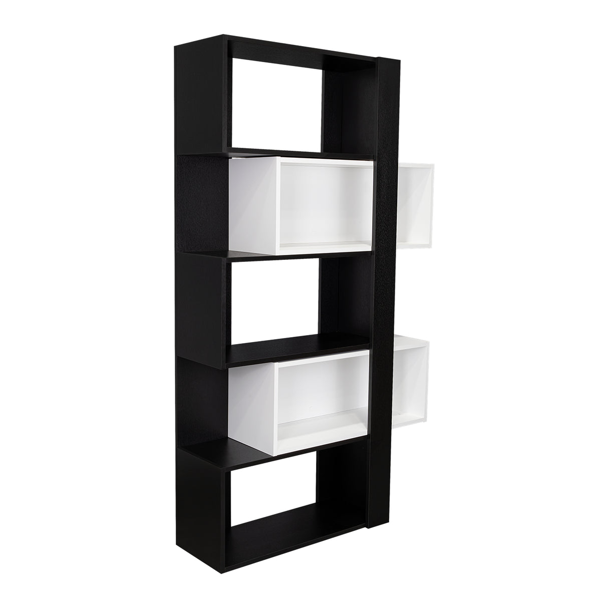 Biblioteca Transformable Cubo Beijing Wengue 70 cm con Módulos Flotantes y Entrepaños - Bibliotecas | Bylmo