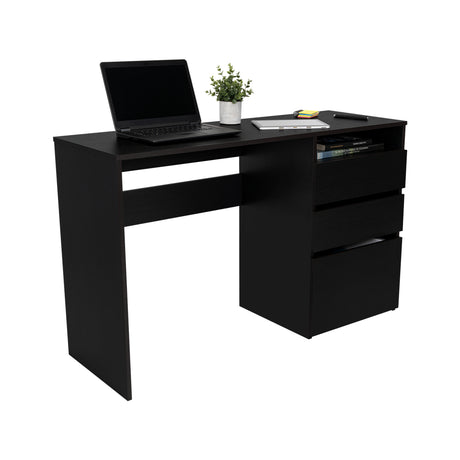 Escritorio Dublin Wengue 120 cm con Archivador y Cajones - Escritorios y Archivadores | Bylmo