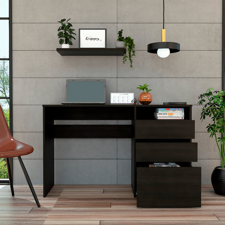 Escritorio Dublin Wengue 120 cm con Archivador y Cajones - Escritorios y Archivadores | Bylmo