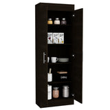 Alacena Nepal Wengue 60x169.9cm sin Cajones y con Dos Puertas - ALACENAS Y MUEBLES MICROONDAS | Bylmo