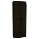 Alacena Nepal Wengue 60x169.9cm sin Cajones y con Dos Puertas - ALACENAS Y MUEBLES MICROONDAS | Bylmo