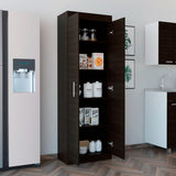 Alacena Nepal Wengue 60x169.9cm sin Cajones y con Dos Puertas - ALACENAS Y MUEBLES MICROONDAS | Bylmo