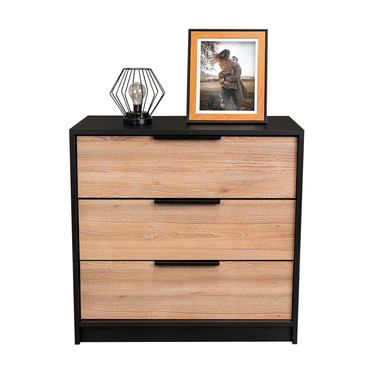 Cómoda Kaia Miel 70x68.7cm De Tres Hileras con Tres Cajones - Cajoneras | Bylmo