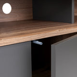 Rack de TV Vassel Miel 123x60cm para TV Hasta 55 Pulgadas y con Cuatro Compartimientos - Muebles para TV | Bylmo