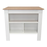 Mesa Auxiliar de Cocina Kitchen Duna y Blanco 103x90cm con Dos Entrepaños y con Tres Comportamientos - Muebles Organizadores | Bylmo