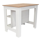 Mesa Auxiliar de Cocina Kitchen Duna y Blanco 103x90cm con Dos Entrepaños y con Tres Comportamientos - Muebles Organizadores | Bylmo