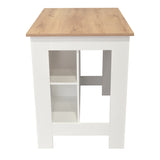 Mesa Auxiliar de Cocina Kitchen Duna y Blanco 103x90cm con Dos Entrepaños y con Tres Comportamientos - Muebles Organizadores | Bylmo