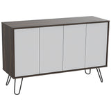 Bifé Vassel Habano y Blanco 117.1x75.6cm con Cuatro Puertas y con Cuatro Compartimientos - BIFES Y ARRIMOS | Bylmo