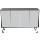 Bifé Vassel Habano y Blanco 117.1x75.6cm con Cuatro Puertas y con Cuatro Compartimientos - BIFES Y ARRIMOS | Bylmo