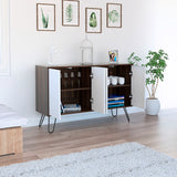 Bifé Vassel Habano y Blanco 117.1x75.6cm con Cuatro Puertas y con Cuatro Compartimientos - BIFES Y ARRIMOS | Bylmo