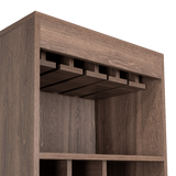 Bar Syrah Coñac 51x180cm con Un Cajón y con Ocho Portabotellas - Bares | Bylmo