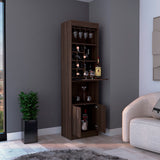 Bar Syrah Coñac 51x180cm con Un Cajón y con Ocho Portabotellas - Bares | Bylmo