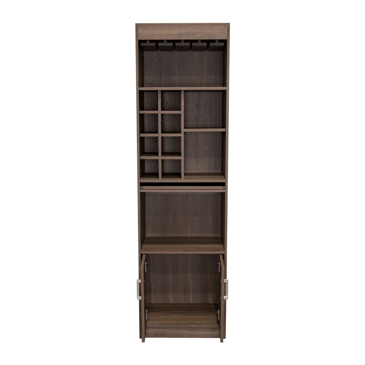 Bar Syrah Coñac 51x180cm con Un Cajón y con Ocho Portabotellas - Bares | Bylmo