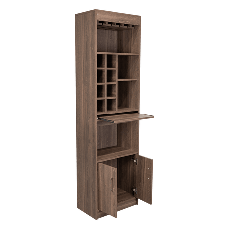 Bar Syrah Coñac 51x180cm con Un Cajón y con Ocho Portabotellas - Bares | Bylmo