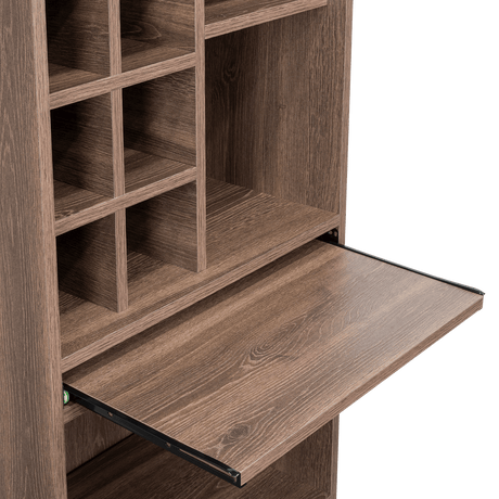 Bar Syrah Coñac 51x180cm con Un Cajón y con Ocho Portabotellas - Bares | Bylmo