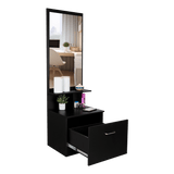 Cómoda Tulum Wengue y Blanco 54 cm con Espejo y Un Cajón - Cajoneras | Bylmo