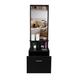 Cómoda Tulum Wengue y Blanco 54 cm con Espejo y Un Cajón - Cajoneras | Bylmo