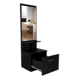 Cómoda Tulum Wengue y Blanco 54 cm con Espejo y Un Cajón - Cajoneras | Bylmo