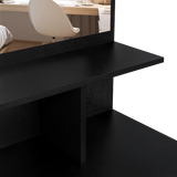 Cómoda Tulum Wengue y Blanco 54 cm con Espejo y Un Cajón - Cajoneras | Bylmo