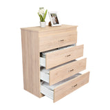 Cómoda Santino Rovere y Blanco 80x91.1cm De Cuatro Hileras con Cuatro Cajones - Cajoneras | Bylmo