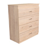 Cómoda Santino Rovere y Blanco 80x91.1cm De Cuatro Hileras con Cuatro Cajones - Cajoneras | Bylmo