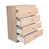 Cómoda Santino Rovere y Blanco 80x91.1cm De Cuatro Hileras con Cuatro Cajones - Cajoneras | Bylmo