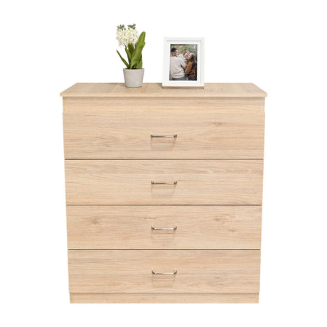 Cómoda Santino Rovere y Blanco 80x91.1cm De Cuatro Hileras con Cuatro Cajones - Cajoneras | Bylmo