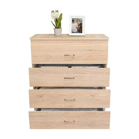 Cómoda Santino Rovere y Blanco 80x91.1cm De Cuatro Hileras con Cuatro Cajones - Cajoneras | Bylmo