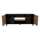 Rack de TV Kaia Wengue y Miel 155.5x61.2cm Para TV Hasta 65 Pulgadas con Dos Cajones y con Patas - Muebles para TV | Bylmo