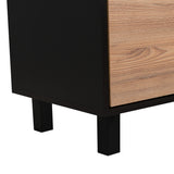 Rack de TV Kaia Wengue y Miel 155.5x61.2cm Para TV Hasta 65 Pulgadas con Dos Cajones y con Patas - Muebles para TV | Bylmo