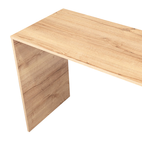 Escritorio en L Axis Duna y Blanco 151.5x76.5cm sin Cajones y con Organizador de Libros - Escritorios y Archivadores | Bylmo