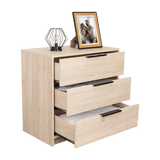 Cómoda Kaia Rovere y Blanco 70x68.7cm De Tres Hileras con Tres Cajones - Cajoneras | Bylmo