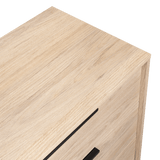 Cómoda Kaia Rovere y Blanco 70x68.7cm De Tres Hileras con Tres Cajones - Cajoneras | Bylmo