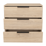 Cómoda Kaia Rovere y Blanco 70x68.7cm De Tres Hileras con Tres Cajones - Cajoneras | Bylmo