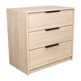 Cómoda Kaia Rovere y Blanco 70x68.7cm De Tres Hileras con Tres Cajones - Cajoneras | Bylmo