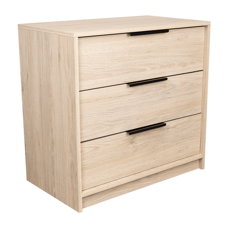 Cómoda Kaia Rovere y Blanco 70x68.7cm De Tres Hileras con Tres Cajones - Cajoneras | Bylmo