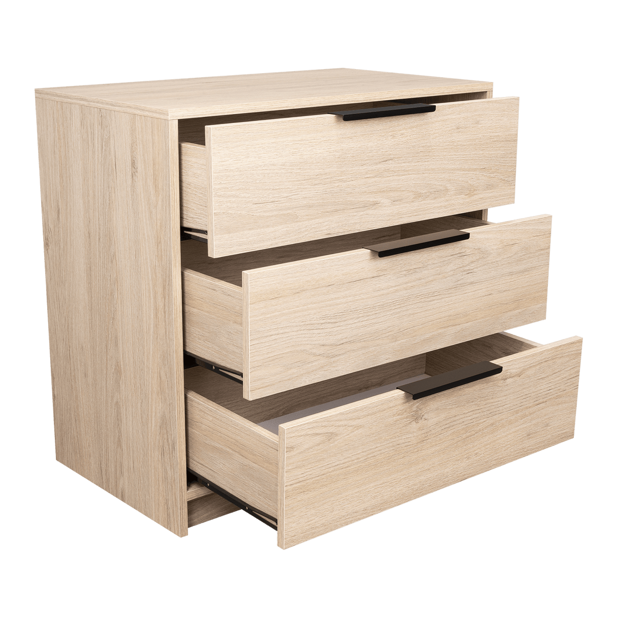 Cómoda Kaia Rovere y Blanco 70x68.7cm De Tres Hileras con Tres Cajones - Cajoneras | Bylmo